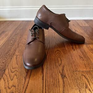 Vionic Joseph Shoe Mens 10 M Orthaheel Oxfords Brown Leather Lace Up Unworn